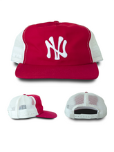 Load image into Gallery viewer, NV OG Mesh Snapback (Red/Cream/White)
